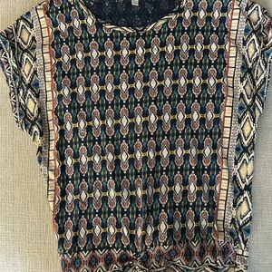 Geometric Patterned Women's Top